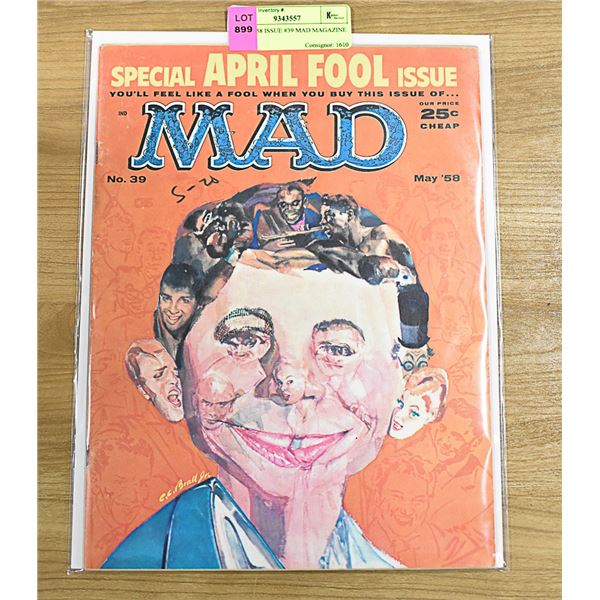 MAY 1958 ISSUE #39 MAD MAGAZINE