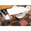 Image 1 : WHITE DINING SET W/4 CHAIRS 48"X30"X30"TALL
