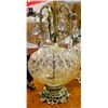 Image 2 : PAIR OF VINTAGE CARNIVAL GLASS LAMPS WITH HANGING