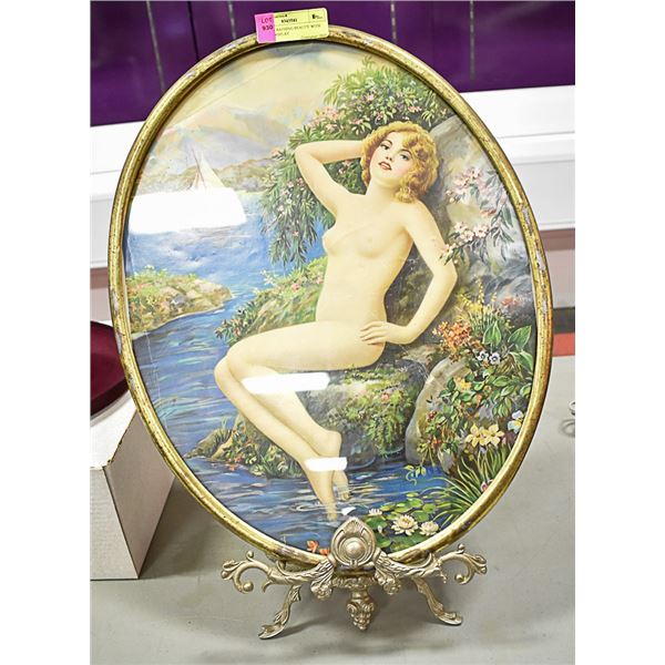 VINTAGE BATHING BEAUTY WITH TRIPOD DISPLAY