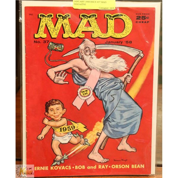 JANUARY 1958 ISSUE #37 MAD MAGAZINE