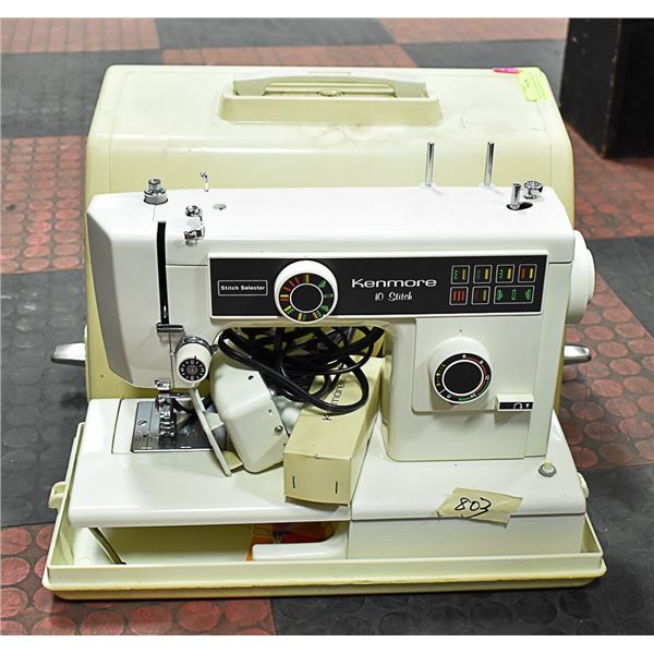 VINTAGE KENMORE PORTABLE SEWING MACHINE IN CASE