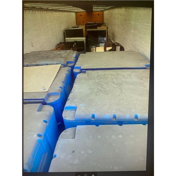 4 TRAILER HEATERS, 6 TRANSPORT FREEZERS, A CABINET