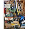 Image 1 : ESTATE PALLET OF TOOLS, ELECTRICAL FIXTURES,