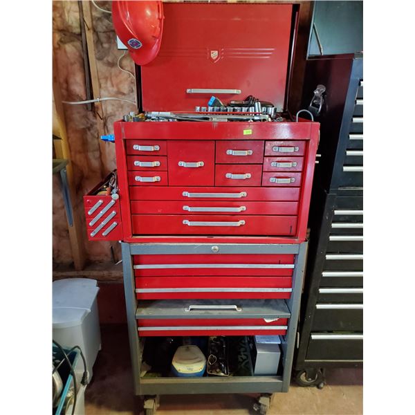 2 SECTIKN ROLLING TOOLBOX WITH CONTENTS,