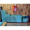 Image 1 : LARGE LOT OF METAL BASE GARAGECABINET DRAWERS