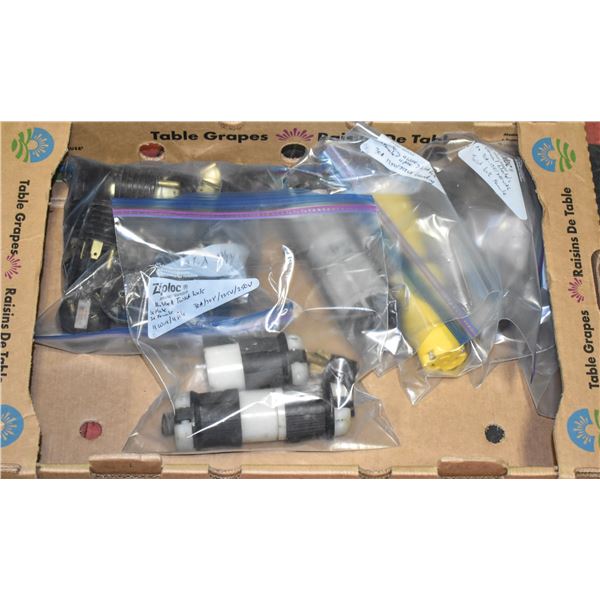 LOT OF ASSORTRED RV PLUG ELECTRICAL ADAPTER