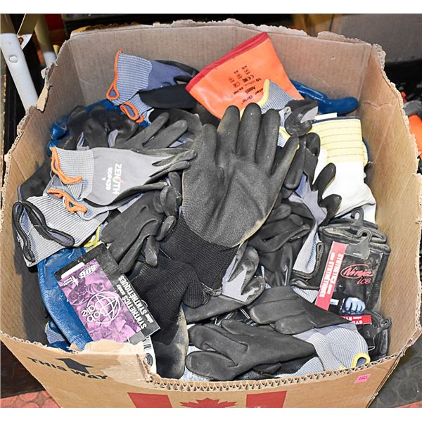 LARGE BOX OF NEW WORK GLOVES