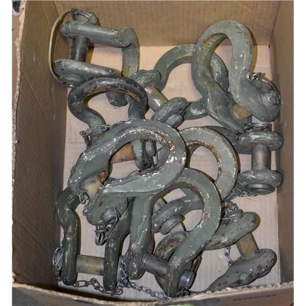 LARGE 10 METAL D-RINGS