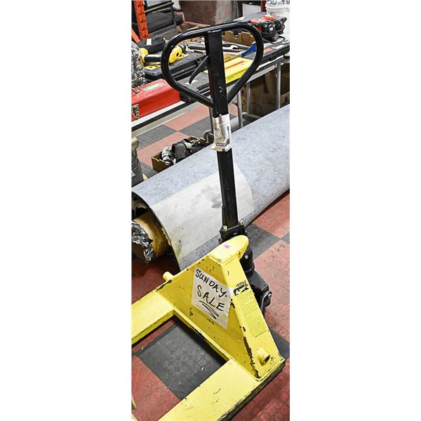 YELLOW PALLET JACK / 5,500LBS. 7DAY WARRANTY