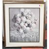 Image 1 : LARGE FRAMED FLORAL PICTURE