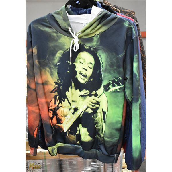 UNISEX COLOURFUL BOB MARLEY HOODIE -