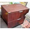 Image 1 : CHERRY WOOD TONE 2 DRAWER FILING CABINET