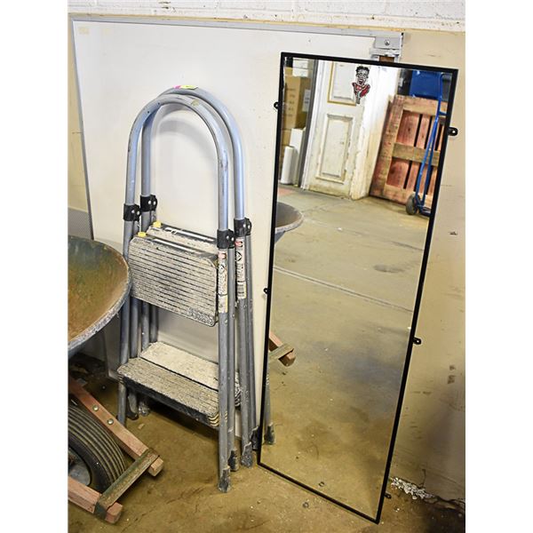 LOT OF 2 COSTCO STEP LADDERS, SOLD WITH WHITE