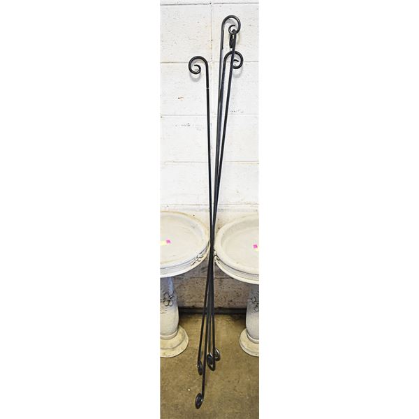 FOUR METAL CUTAIN RODS 55"