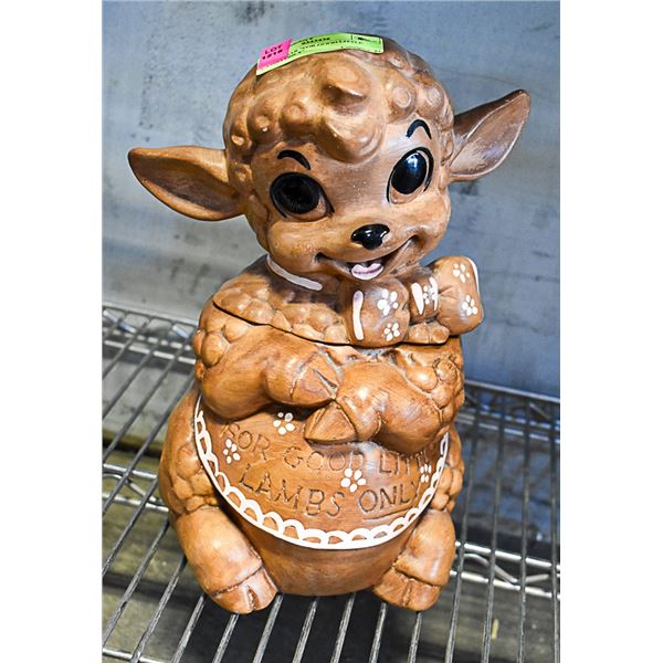 COOKIE JAR "FOR GOOD LITTLE LAMBS ONLY"