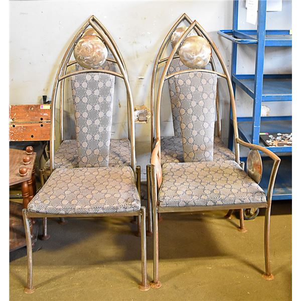 SET OF 4 IRON GOTHIC CHAIRS