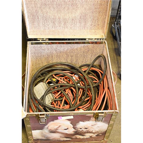 BOX OF ASSORTED EXTENSION CORDS