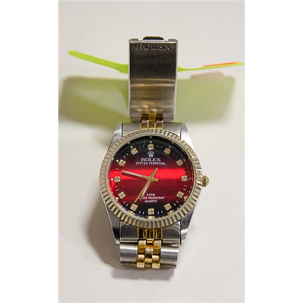 MENS ROLEX OYSTER PERPETUAL 5 ATM WATCH. ESTATE