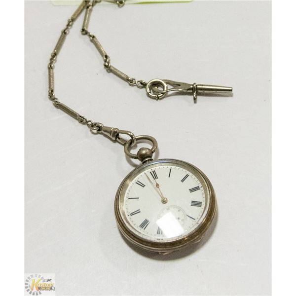 VINTAGE KEY WIND POCKET WATCH