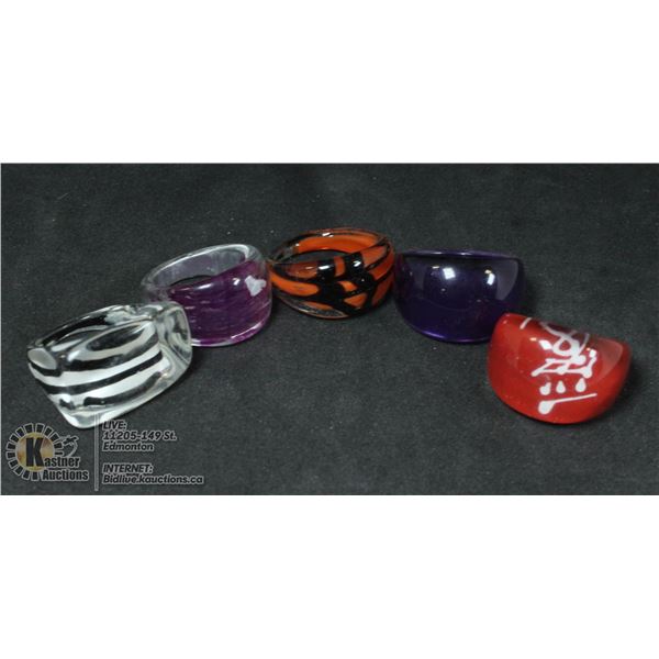 5 RETRO PLASTIC BUBBLE RINGS STATEMENT