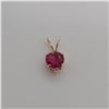 Image 1 : BZ337-49 14K  RUBY DIAMOND PENDANT