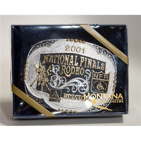 NFR 2001 GOLD/SILVER PLATED LIMITED BELT BUCKLE