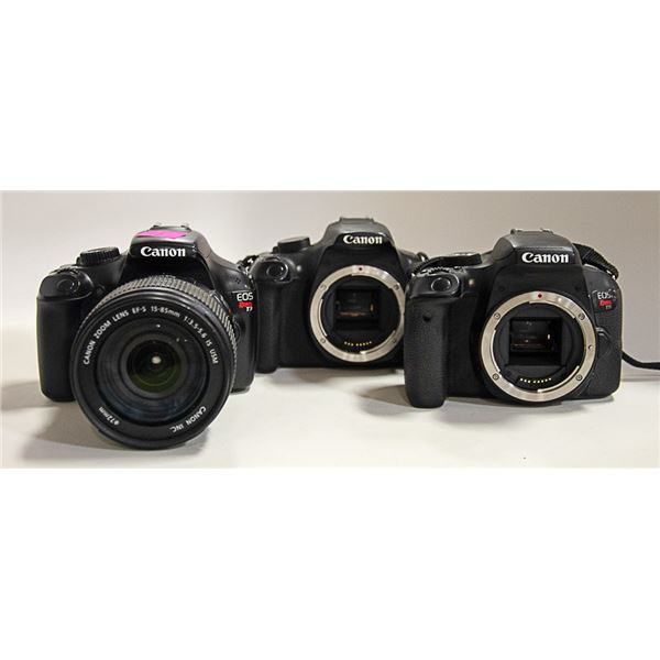 LOT OF 3 CANON CAMERAS FOR PARTS -SOLD AS IS