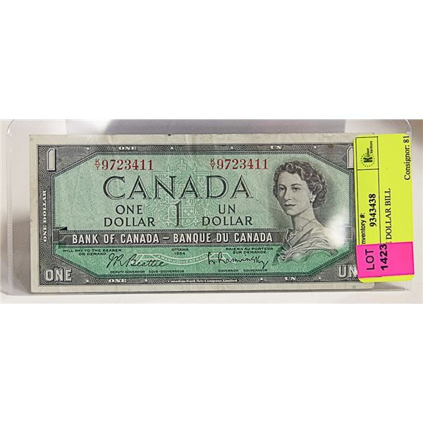 1954 CANADIAN $1 BILL