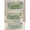 Image 2 : 3 SEQUENTIAL UNCIRCULATED CANADIAN  $1 BILLS