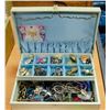 Image 1 : JEWELERY BOX WITH COSTUME JEWELERY CONTENTS