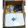 Image 1 : BOX WITH CAMPING/TRAVELING EMERGENCY KIT -