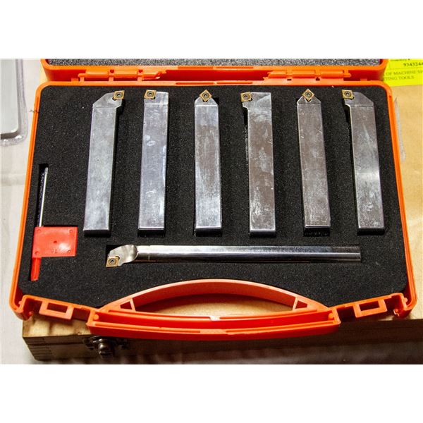 BOX OF MACHINE SHOP METAL CUTTING TOOLS