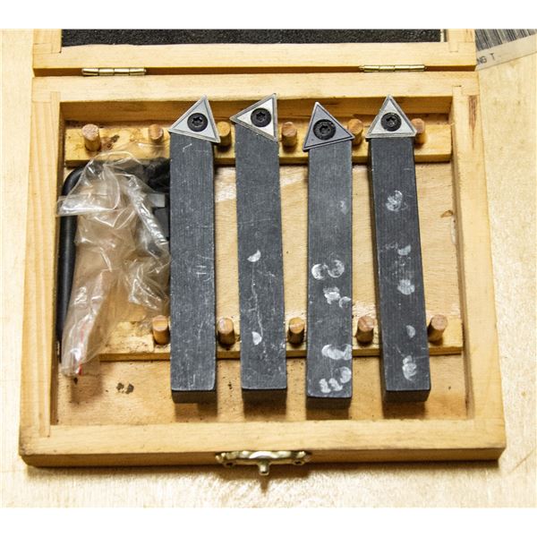 BOX OF MACHINE SHOP METAL CUTTING TOOLS