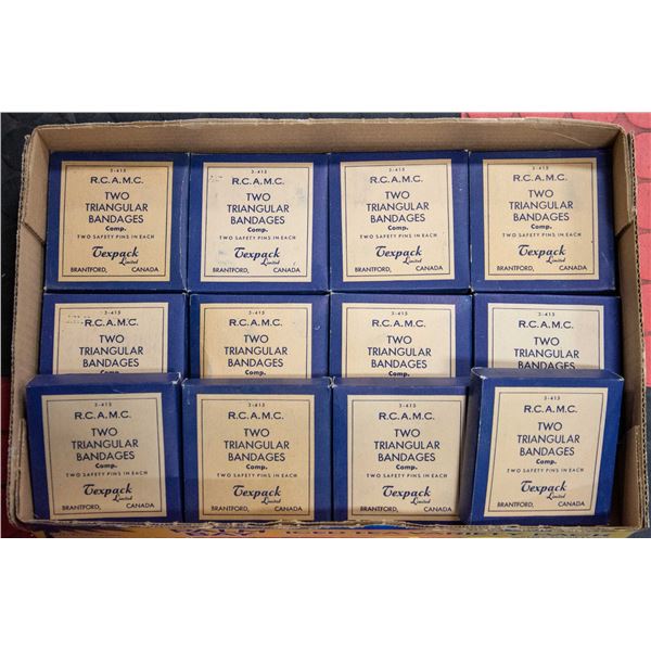 R.C.A.M.C.  FLAT OF VINTAGE BANDAGES