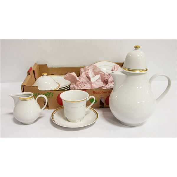 11-PC PORCELAIN COFFEE SET - SOME VINTAGE