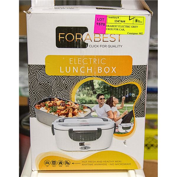 NEW FORABEST ELECTRIC GREY LUNCH BOX FOR CAR,
