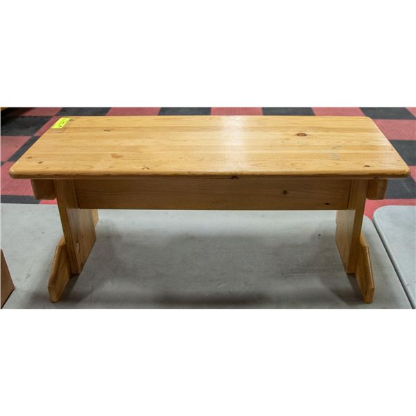 SOLID WOOD TABLE BENCH.