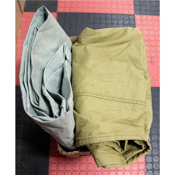 LOT OF 3 CANVAS TARPS