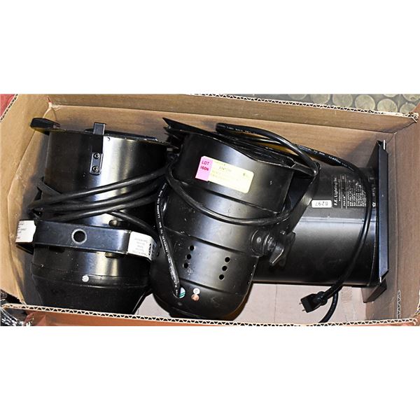 2 SMALL STAGE LIGHTING & 2 LARGE STAGE LIGHTING