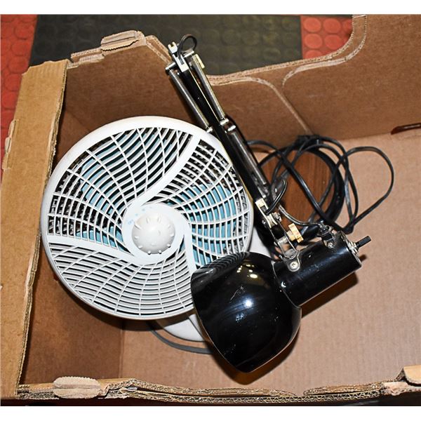 ESTATE LOT INCLUDING FAN & DESK LAMP