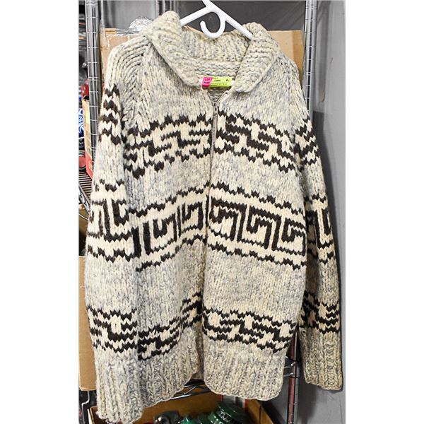 VINTAGE 100% HAND KNIT WOOL COWICHAN SIWASH