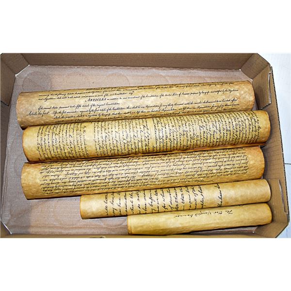 5 PIECES OF AMERICAN EPHERMERA DATED 1776, 1789 &