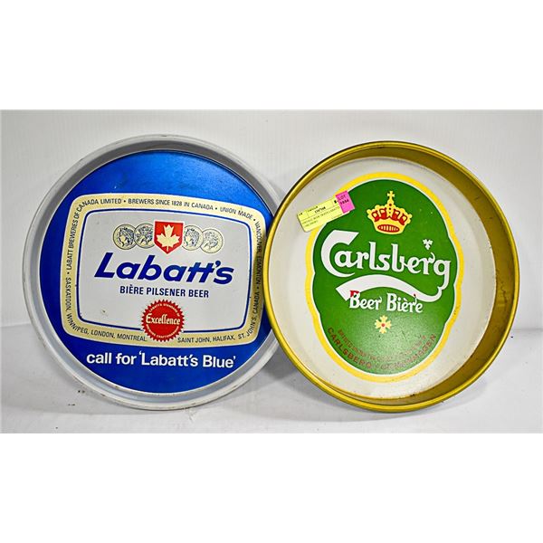 VINTAGE BEER TRAYS LABATTS & CARLSBERG