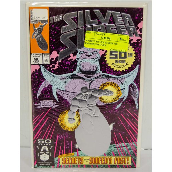 MARVEL SILVER SURFER #50, EMBOSSED COVER