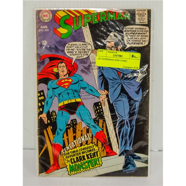 DC SUPERMAN #209 COMIC