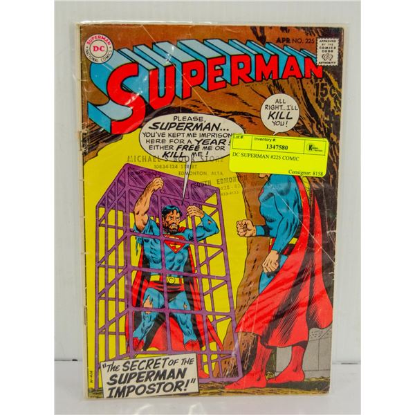 DC SUPERMAN #225 COMIC