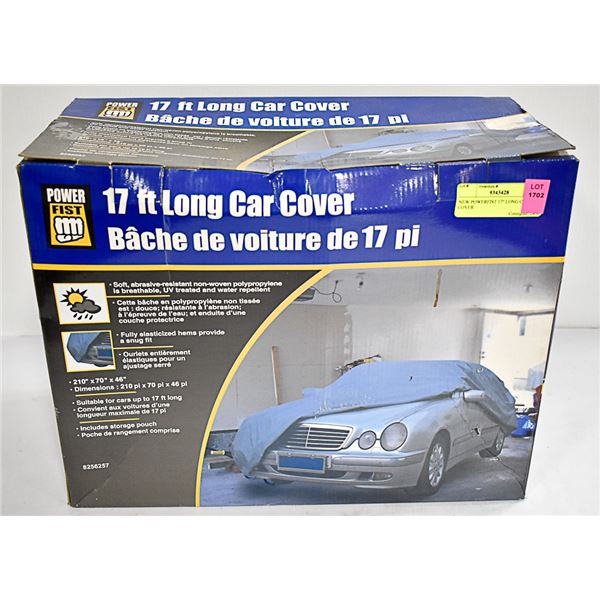 NEW POWERFIST 17" LONG CAR COVER
