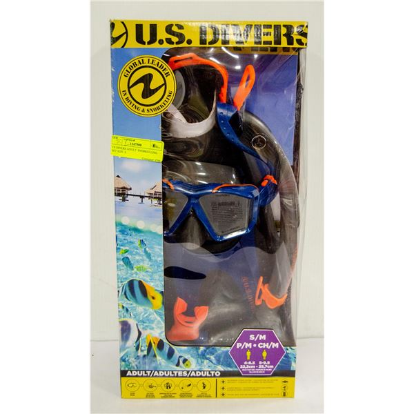 US DIVERS ADULT  SNORKELLING SET SIZE: S
