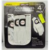 Image 1 : KIRKLAND SIGNATURE 4 PACK GOLF GLOVES SIZE: S